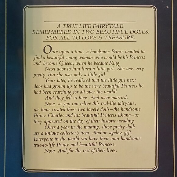 Set of 2 VTG 1982 Prince Charles and Princess Diana of Wales 12" Wedding Dolls - Picture 13 of 16